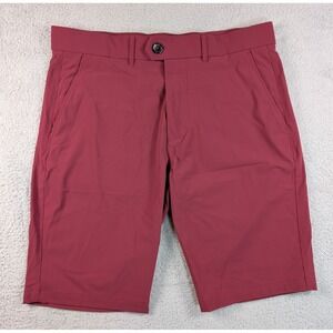 Greyson Montauk Shorts Mens 32 Burgundy Performance 8" Inseam Golf NWOT